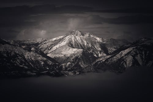 Winter Mountains in Black and White