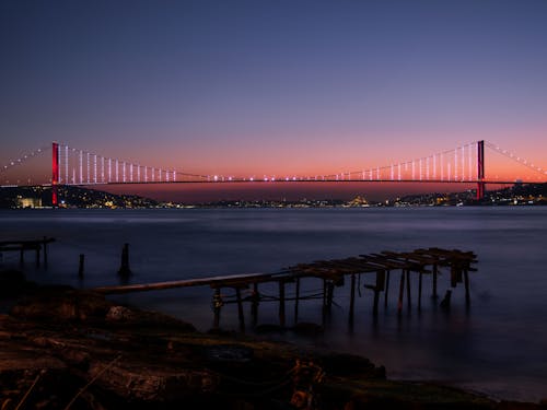 Kostenloses Stock Foto zu bosphorus brücke, dämmerung, istanbul