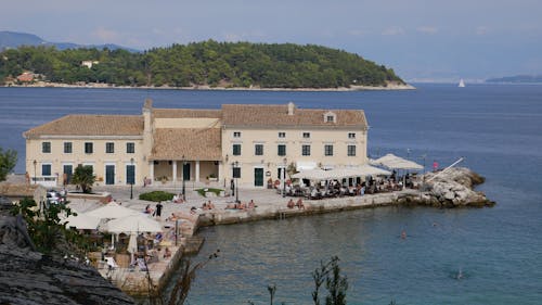 Tourists at Faliraki Corfu