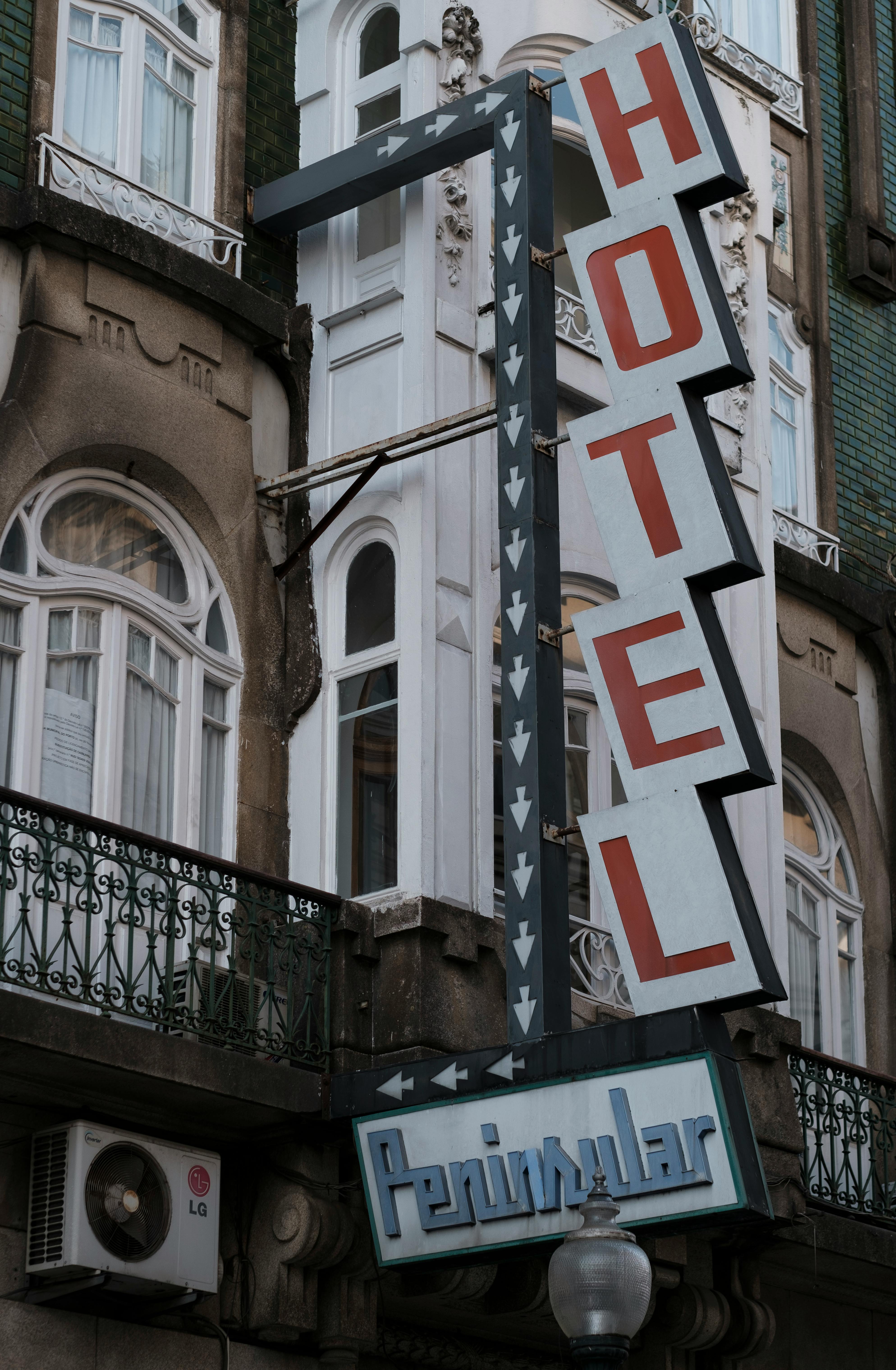 a signboard of the penisular hotel barcelona spain