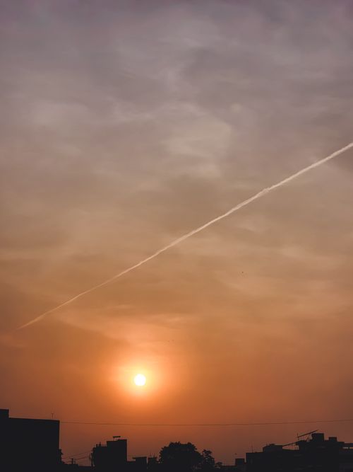 Free Sunset in coty Stock Photo