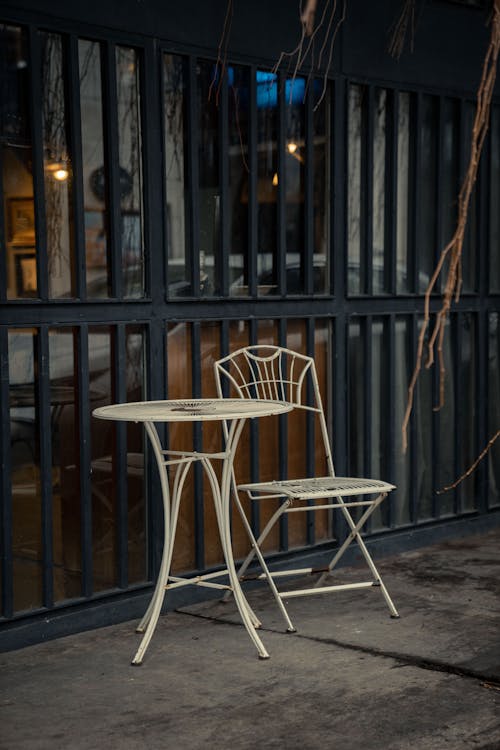 Chair and Table near Bars
