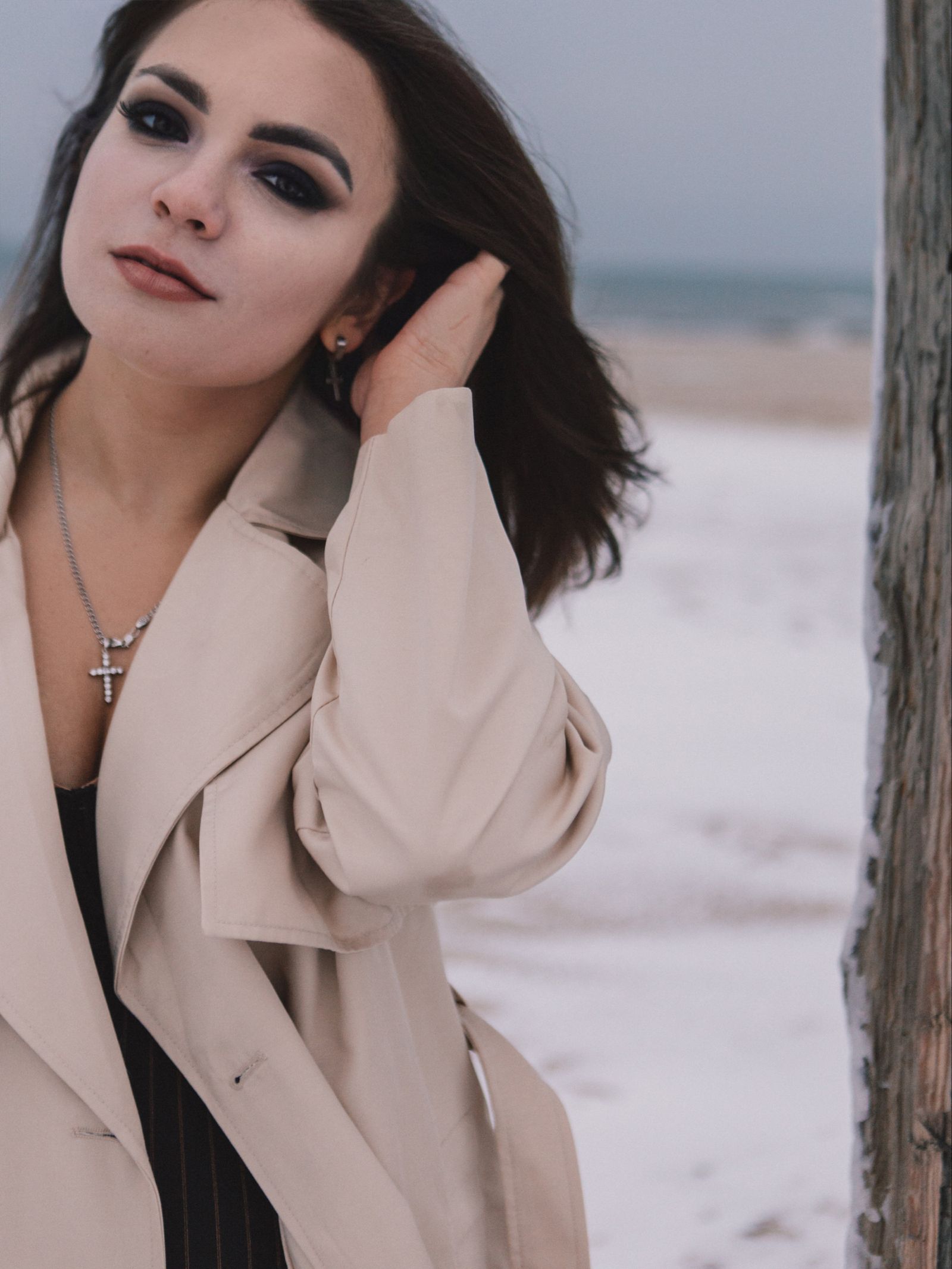 Portrait of Woman in Trench Coat · Free Stock Photo
