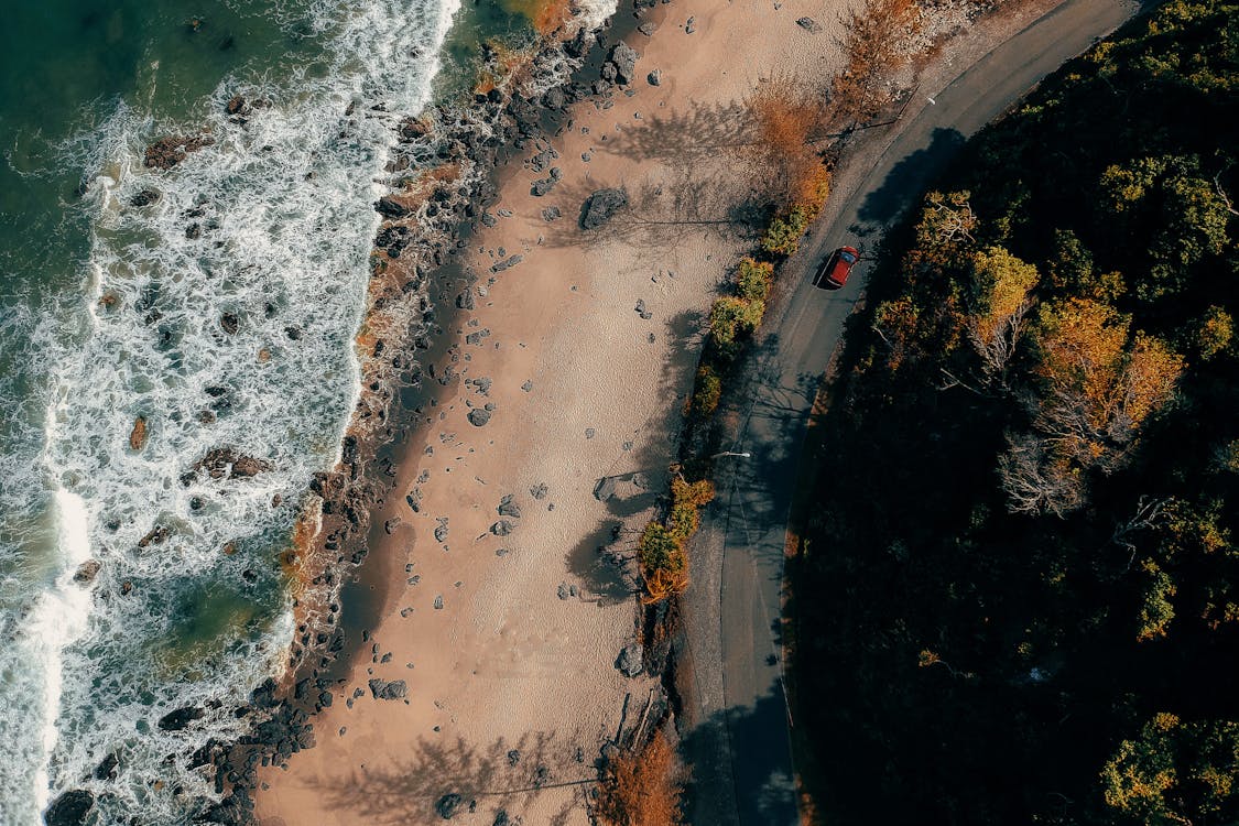 Aerial Photography Of Shore