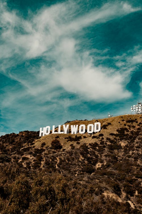 View of the Hollywood Sign overlooking Hollywood, Los Angeles, California