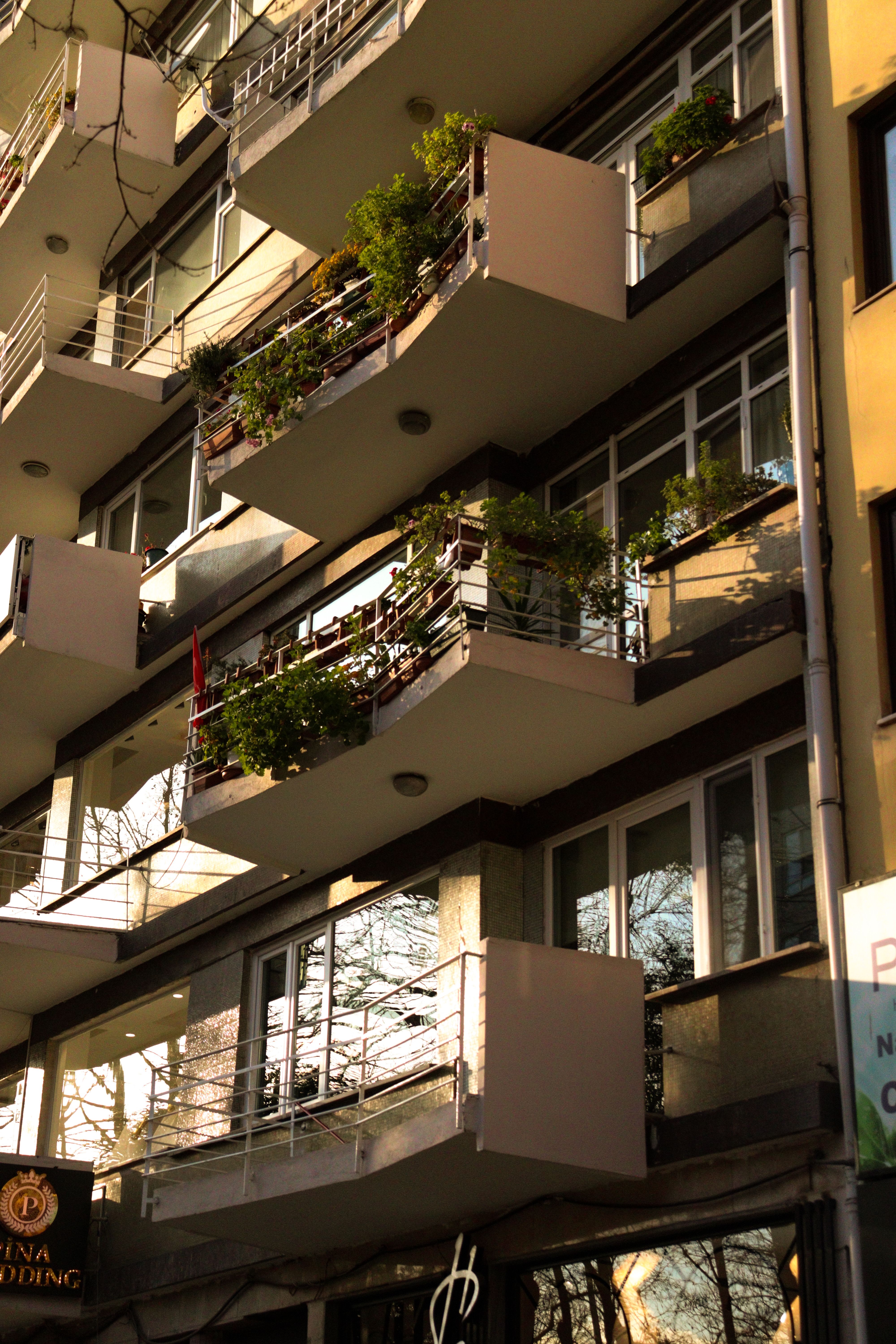 Facade of a Modern Apartment Building with Balconies in City · Free ...