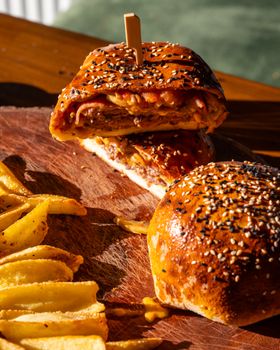 Cheese-burger Stuffed Breadsticks — kidney-friendly food