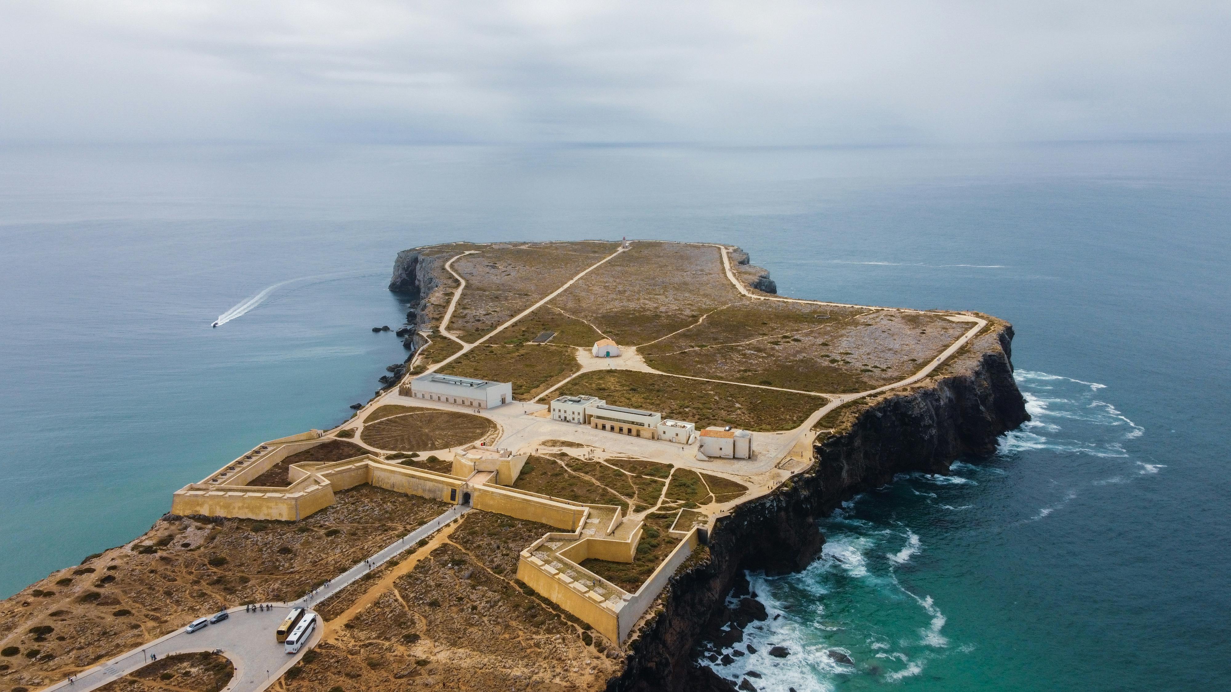 aerial view of sagres fortress in portugal