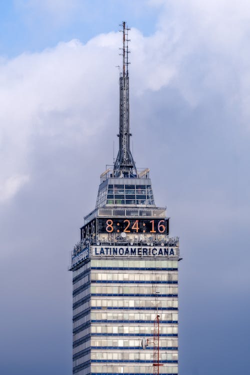 Бесплатное стоковое фото с torre latinoamericana, вертикальный выстрел, вершина