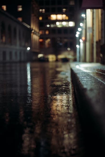 Sodium-lit underpass in the rain, photo by Josh Hild on Pexels