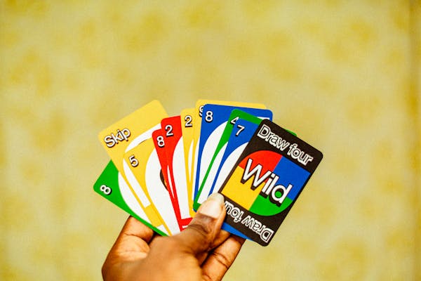 Wild and action cards in Uno