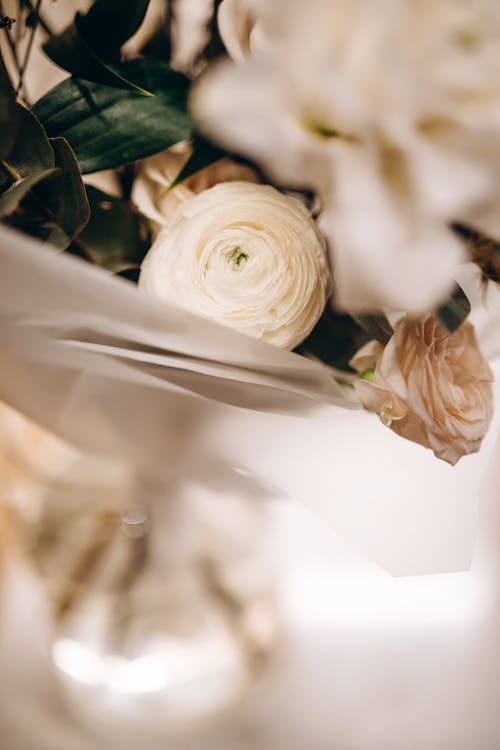 White Roses in a Bouquet