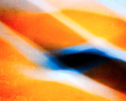 Abstract orange and blue abstract photo