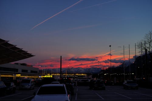 Free stock photo of airport, lights, night