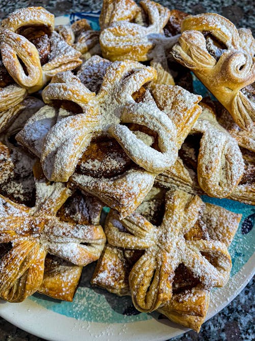 Christmas Tree shaped Biscuits On Plate Free Stock Photo christmas-tree-shaped-biscuits-on-plate-free-stock-photo