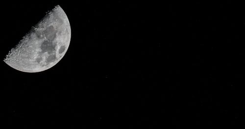Immagine gratuita di fotografia lunare, mezza luna, quarto di luna
