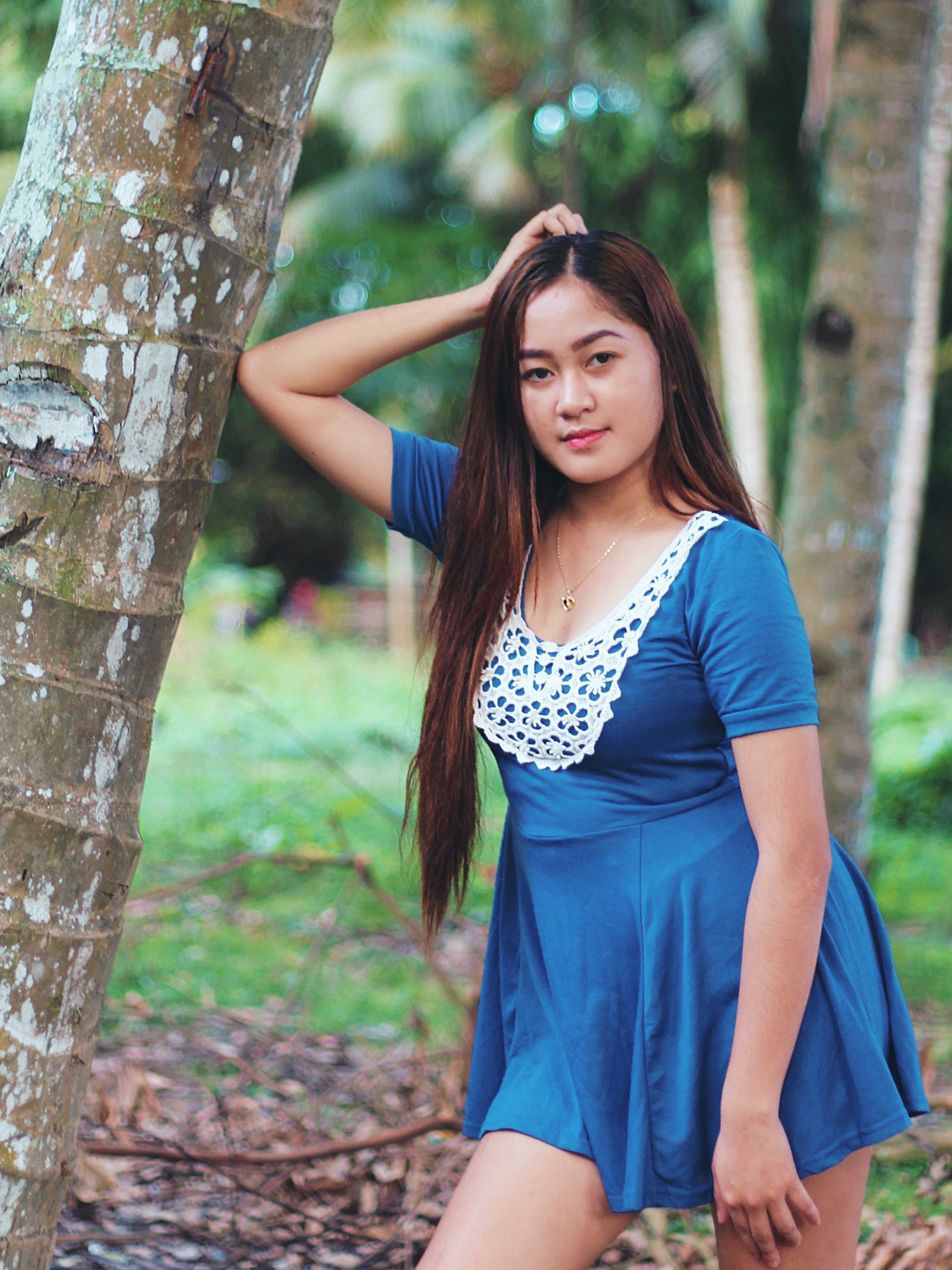 Woman in Blue Dress · Free Stock Photo