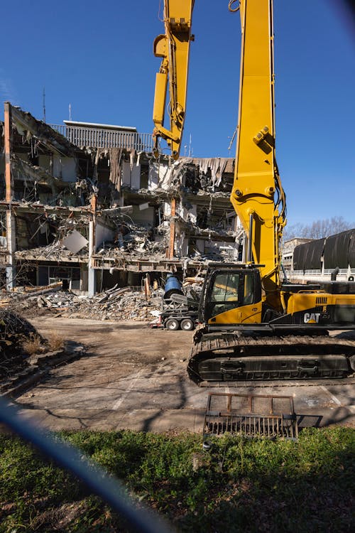 Building being destroyed  