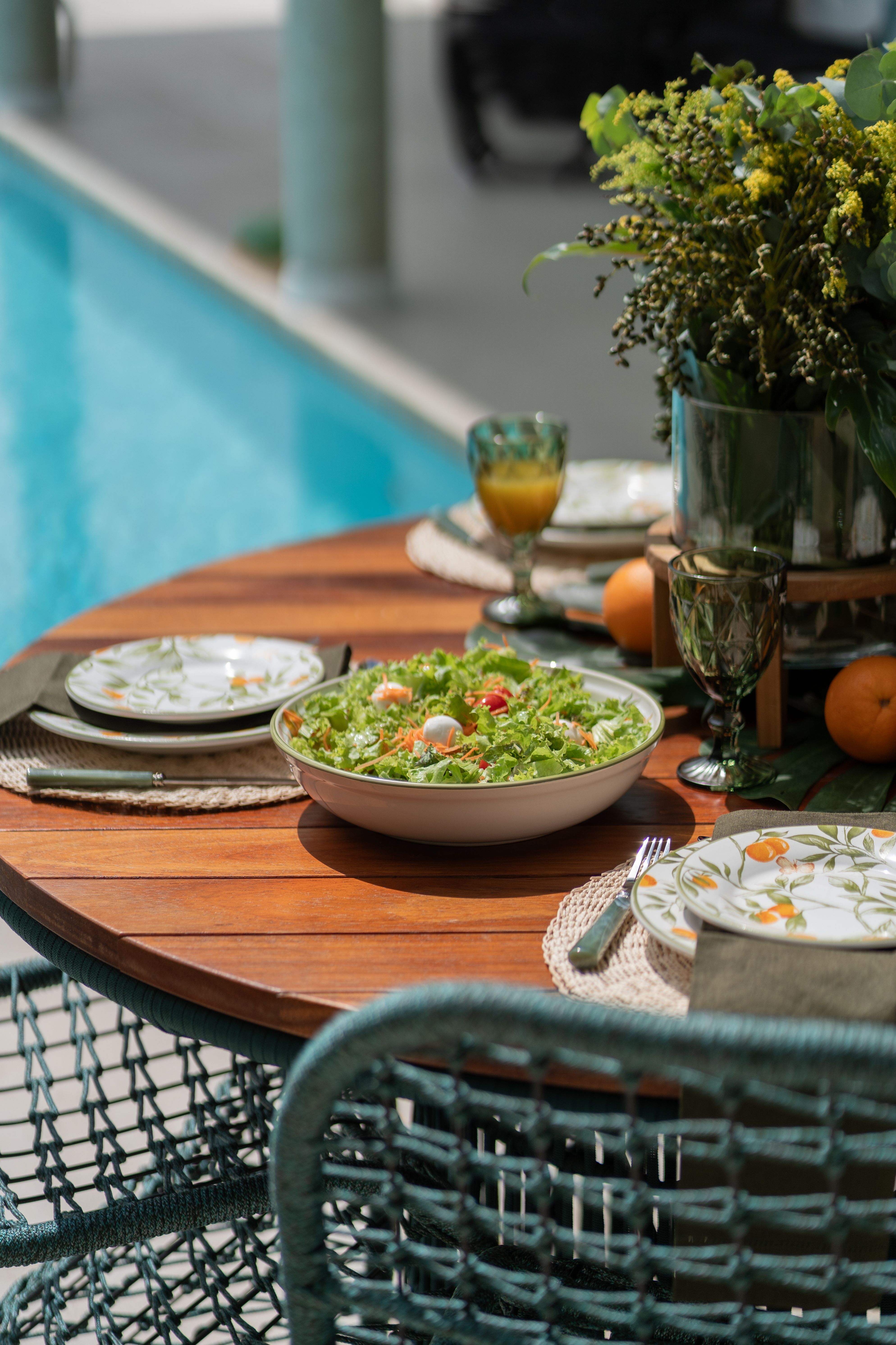 Set Table by the Pool · Free Stock Photo
