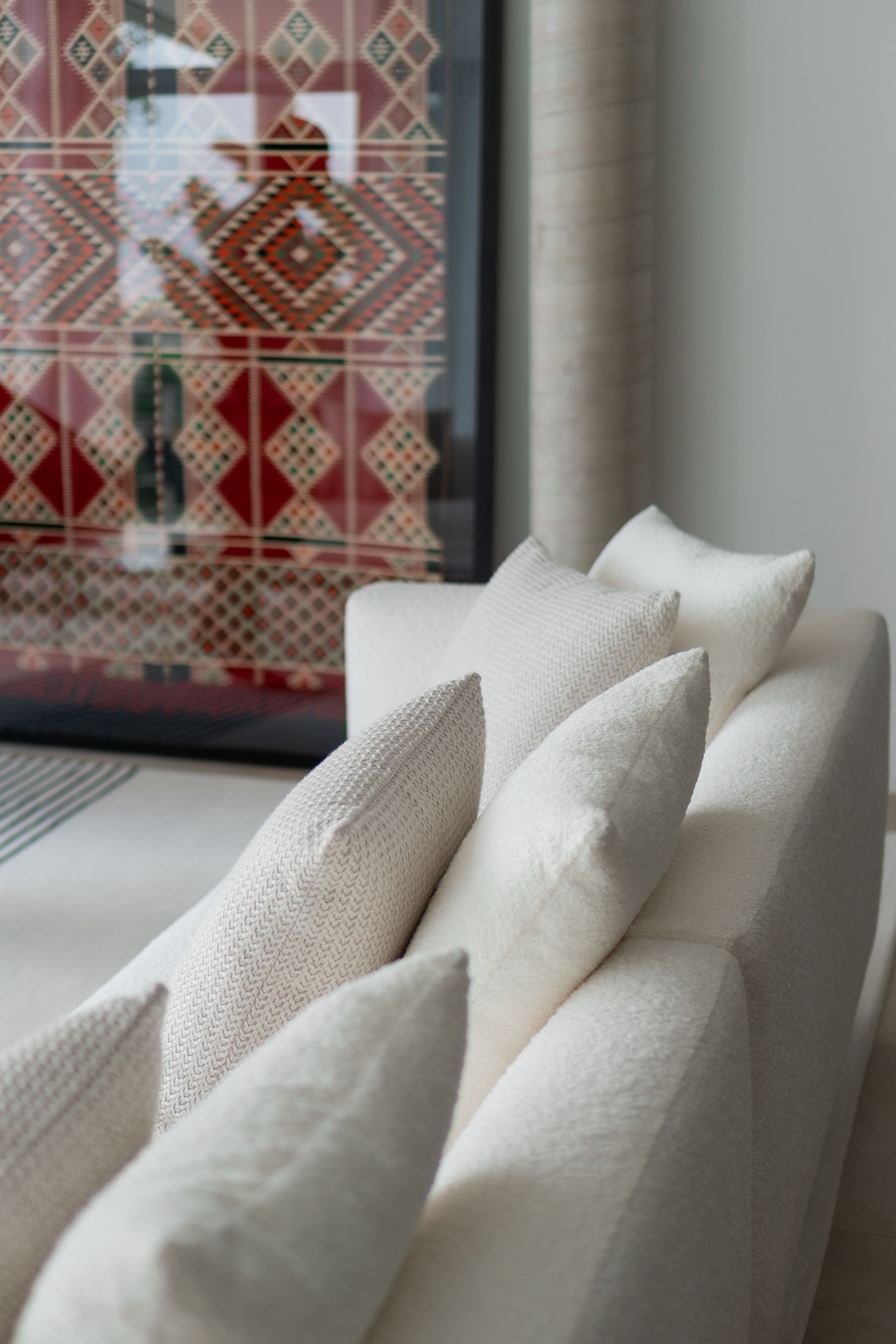 White Pillows on the Sofa · Free Stock Photo