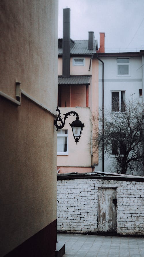 Vintage Lamp on Building Wall