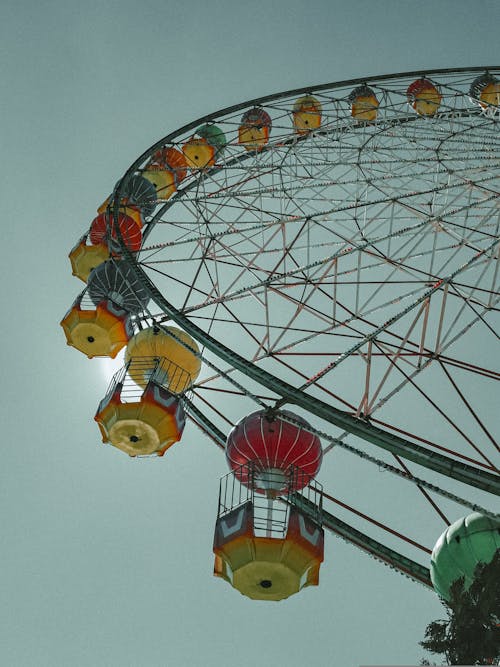 Low Angle Shot of a Ferris Wheel