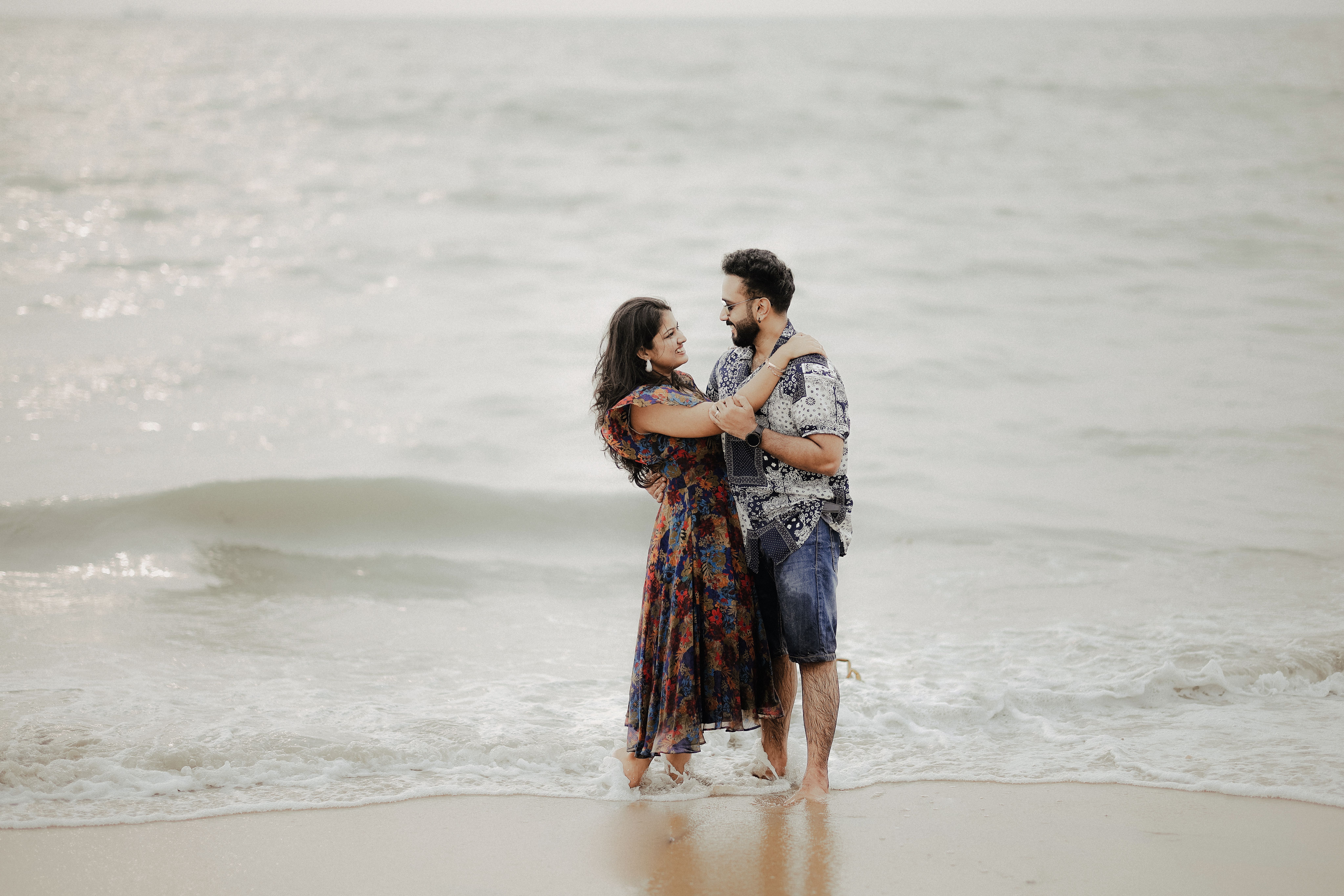 Man Picking Up a Woman while Standing Ankles Deep in the Sea · Free ...