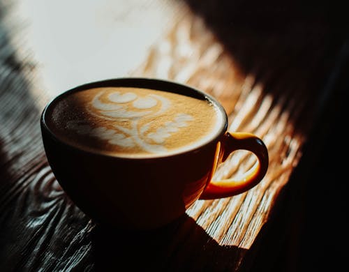 Free Latte Art Cappuccino Cup Stock Photo