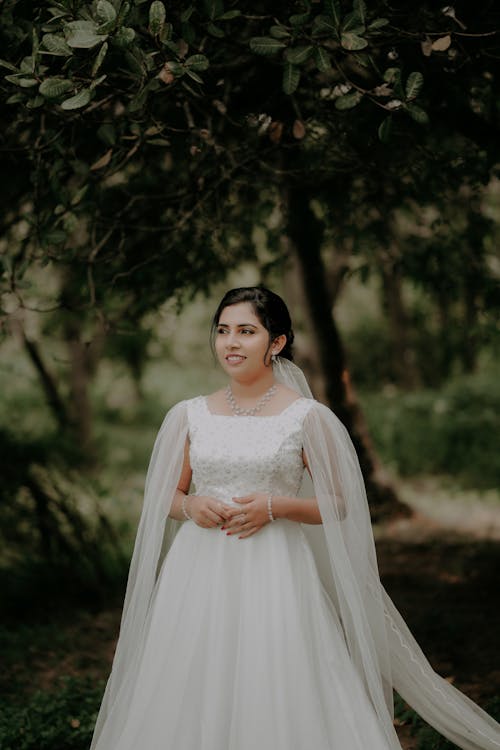 Portrait of Woman in Wedding Dress