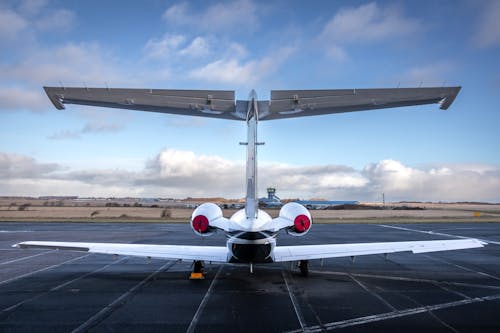 Futuristic Airplane at Airport