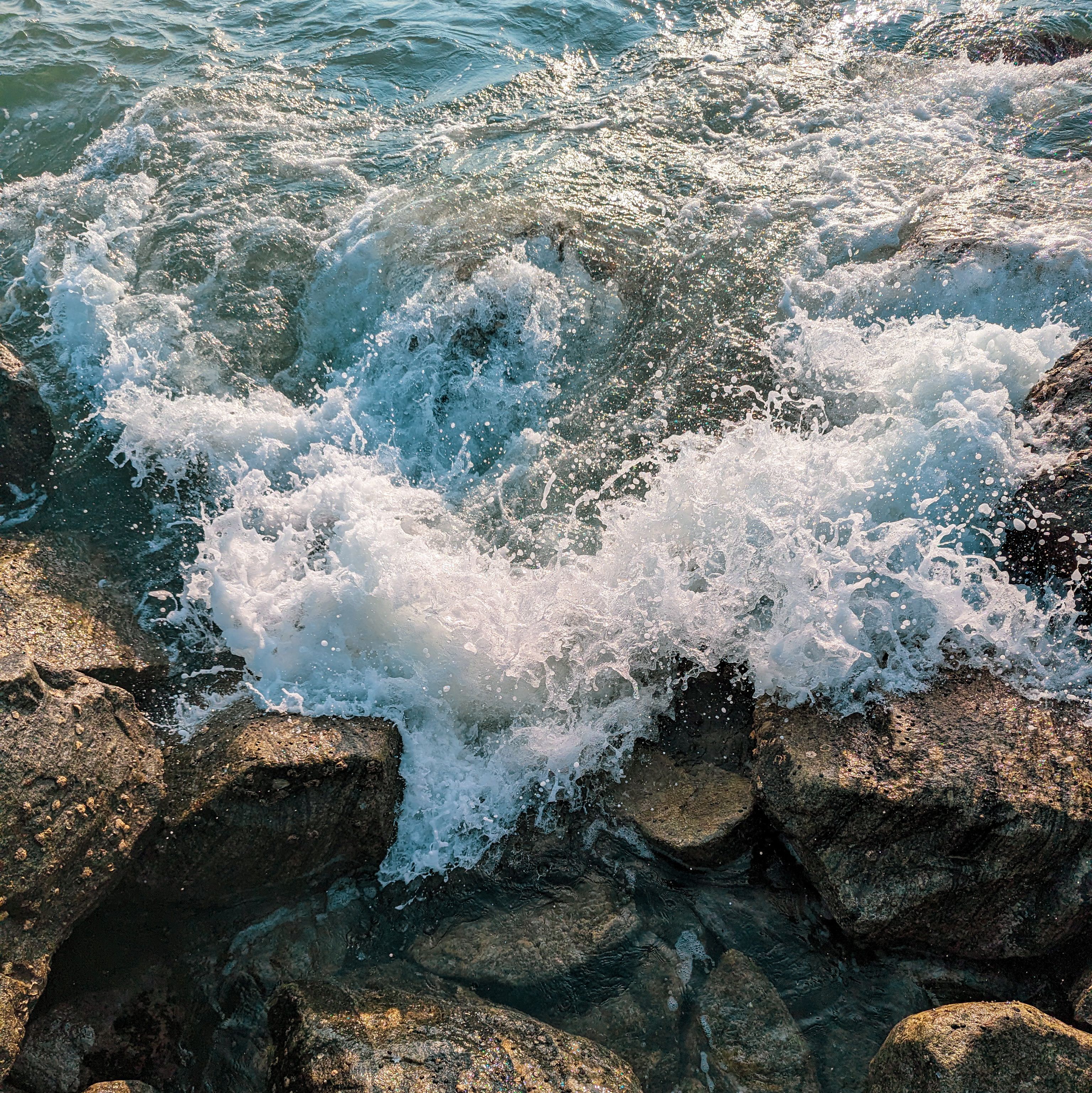Wave Splashing against Coastal Rocks · Free Stock Photo