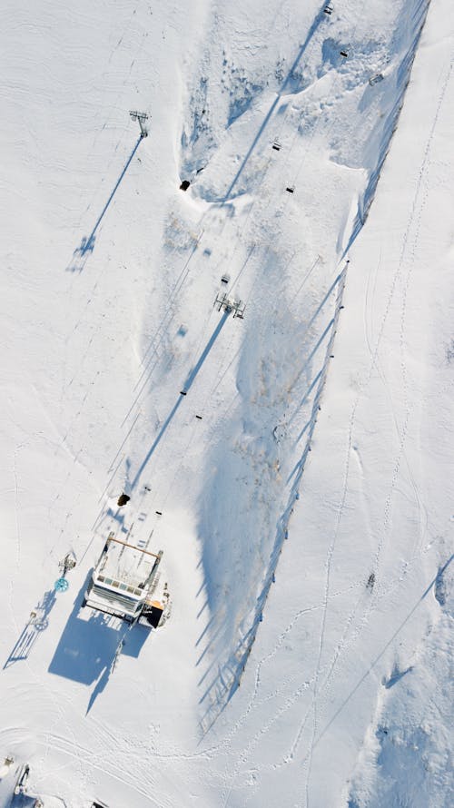 Birds Eye View of Ski Lift