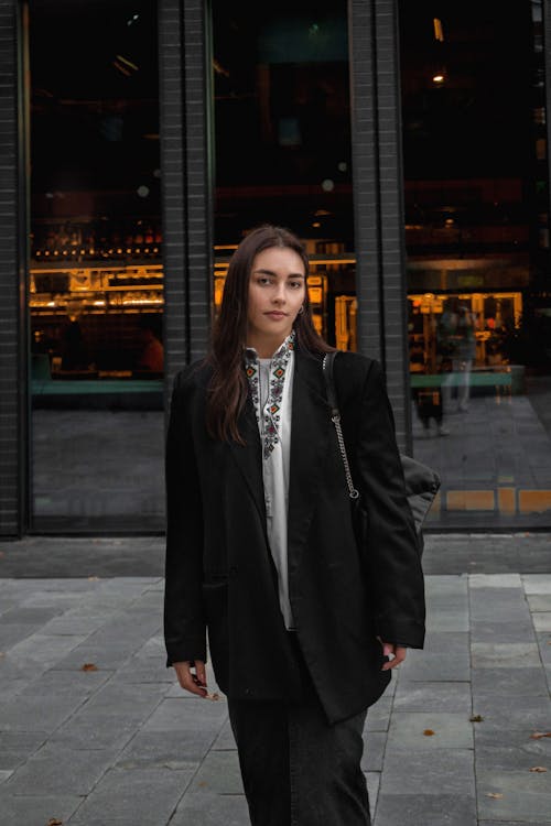 Portrait of Woman in Black Jacket