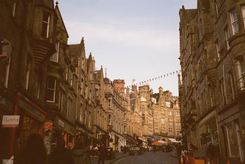 Free Buildings on Street in Edinburgh Stock Photo