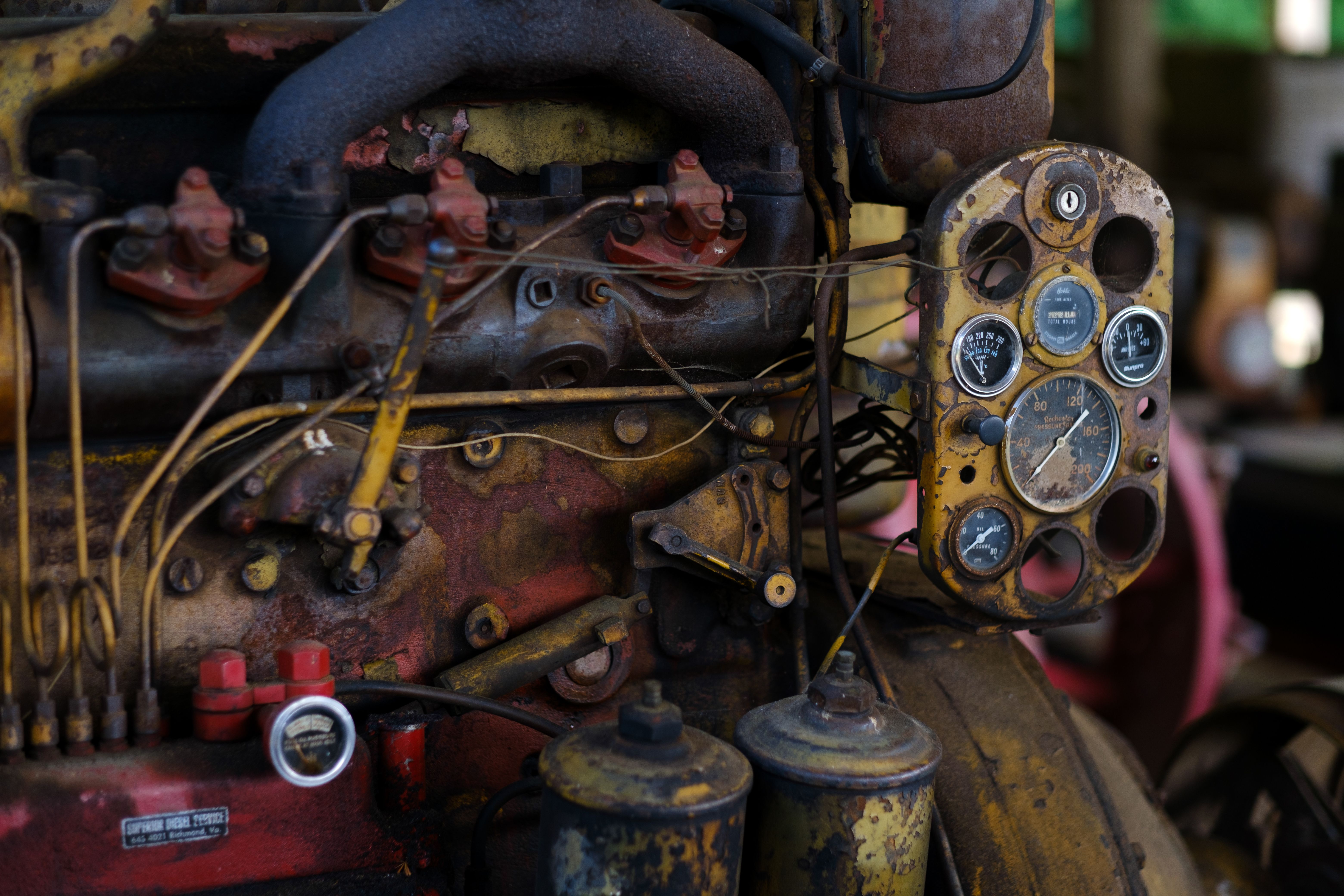 Close-up of an Old Engine · Free Stock Photo
