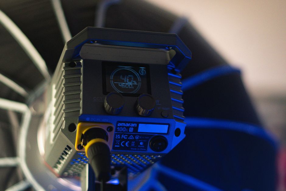 Painel de controle do flash portátil com indicador de reciclagem e receptor sem fio