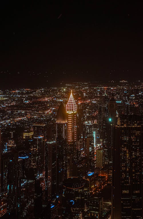 City Skyscrapers at Night