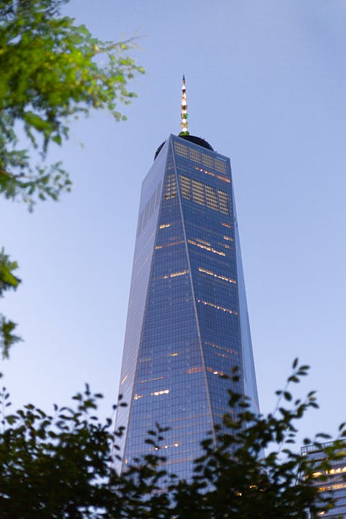 Low Angle Shot of the One World Trade Center in Lower Manhattan, New York City, New York, USA