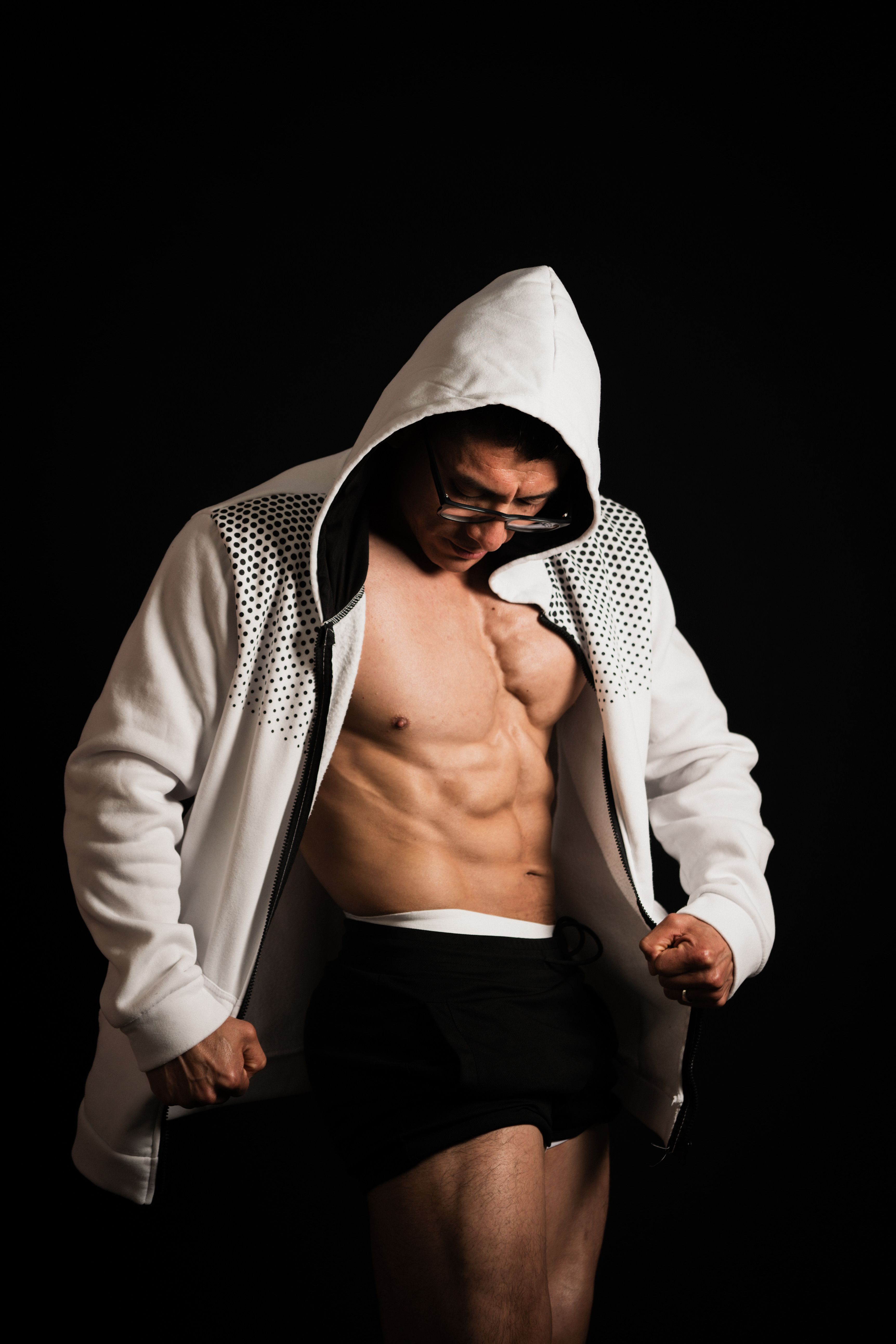 Muscular Man in Boxer Panties and Hoodie · Free Stock Photo