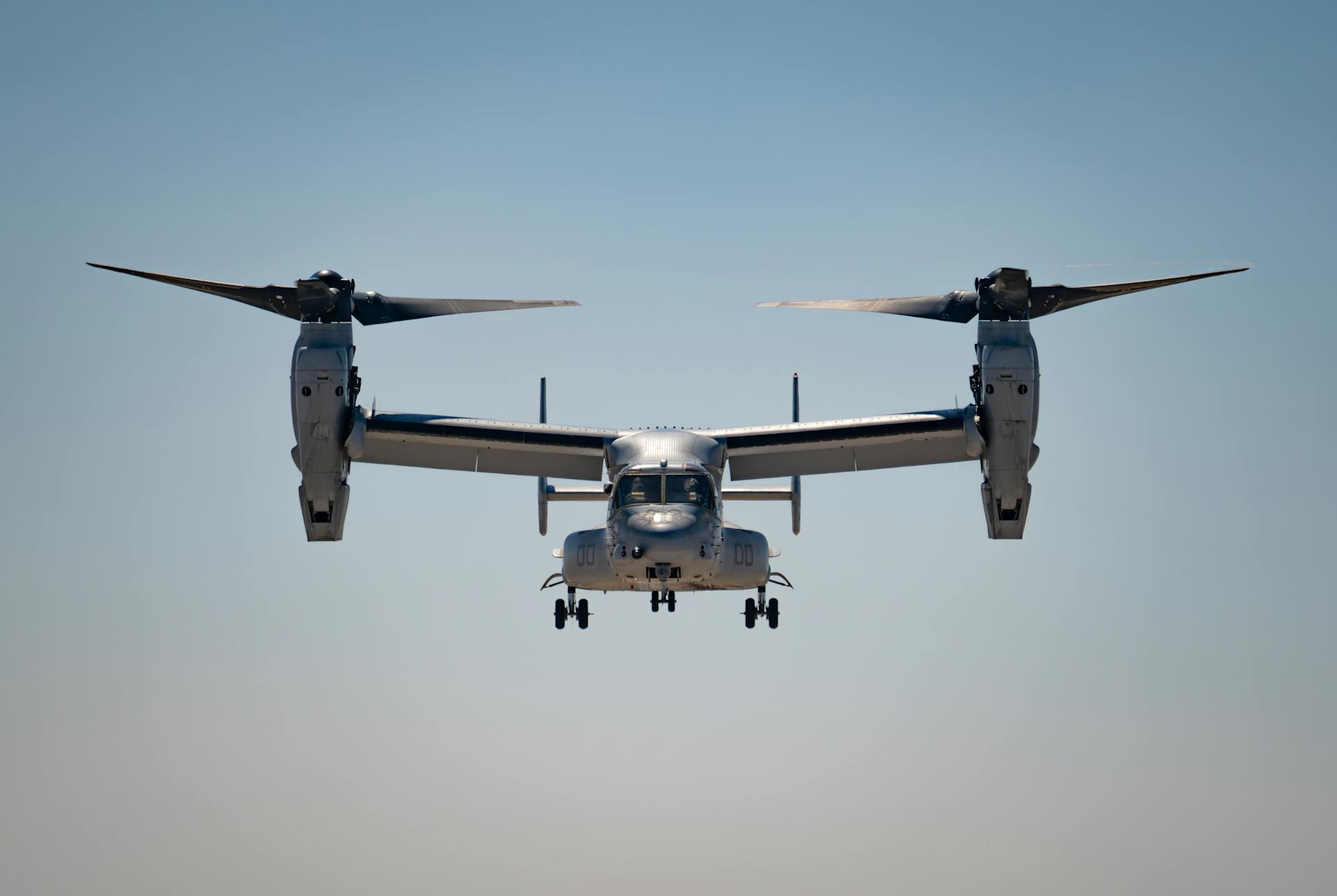 Bell Boeing V-22 Osprey Flying on Sky