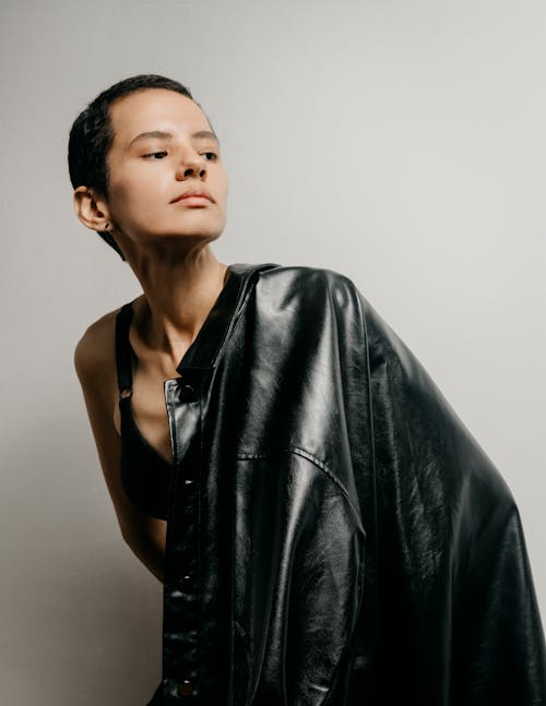 A Woman with a Leather Jacket