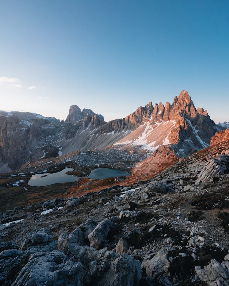 View Of Tre Cime Di Lavaredo In Dolomites In Italy 