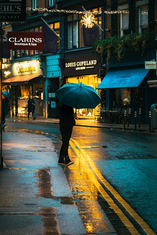 シティ, 傘, 垂直ショットの無料の写真素材