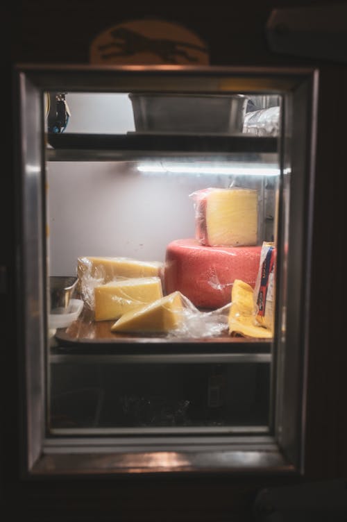 Ilmainen kuvapankkikuva tunnisteilla brie-juusto, Jääkaappi, juusto