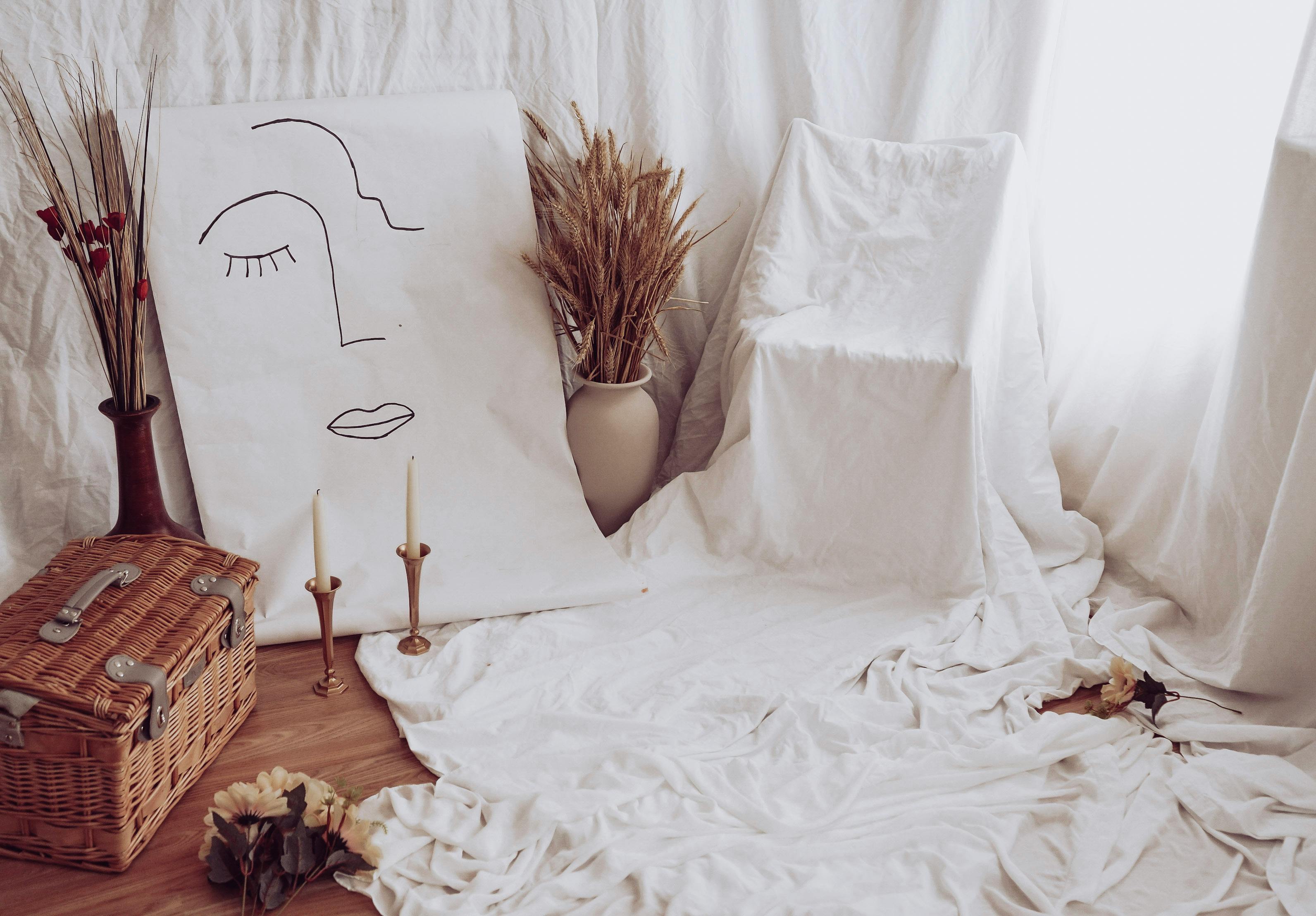 mixed material living room with wicker accents - decorating a living room with wicker furniture