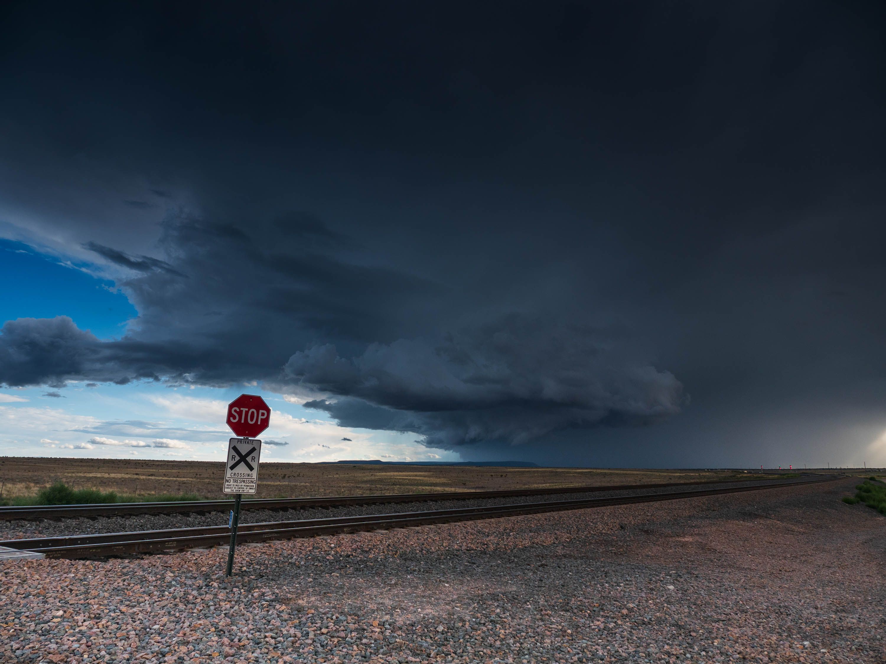 Stop Sign at a Private Level Crossing in the Middle of Nowhere · Free ...