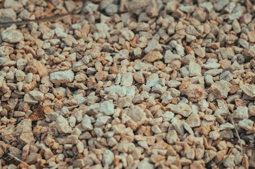 A close up of gravel and rocks