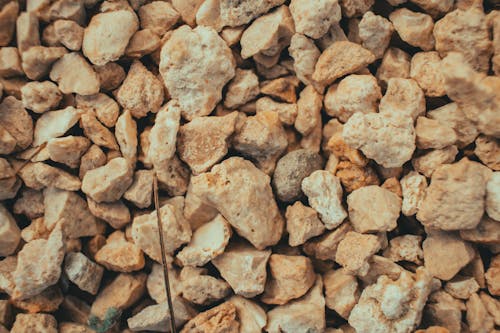 A pile of rocks and gravels