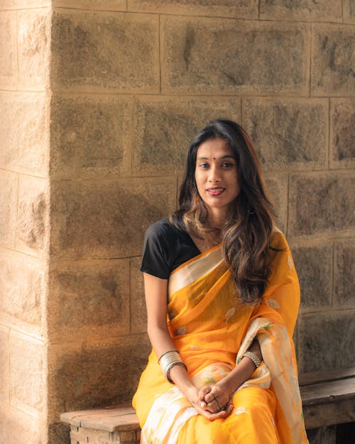 传统服装, 印度女人, 坐 的 免费素材图片
