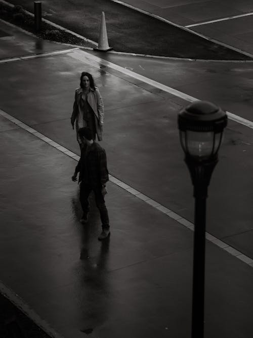Couple walking in the street 